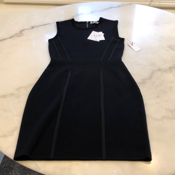 NWT DVF ink wool blend knit body con sleeveless. M - Picture 2 of 8